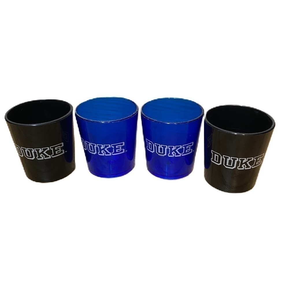 Duke University Shot Glass Set Plastic Blue Devils